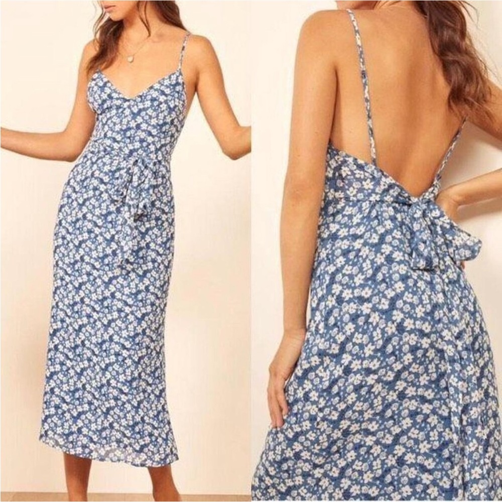 Reformation Dietrich Midi Dress In